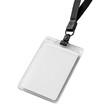 © Nargis99 - Blank id card with black lanyard isolated on transparent background