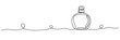 © supplement - Perfume bottle sitting on continuous line with minimal base, none editable strokes