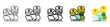 © kanfaz art - Inventory Icon With Differences and Colors Style Illustration