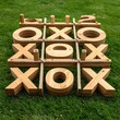 © Dewi  Dewi - Giant wooden Tic-Tac-Toe game on green grass