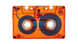 © Isolde - Orange Vintage Audio Cassette Tape with Reels and Spindles