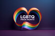 © dramapalma - Banner poster postcard LGBTQ pride month rainbow flag rights homosexuals and bisexuals AI Generative