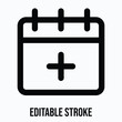 © Vector Bazar - Calendar Vector Icon, Medical Related Icon, Isolated Lineal Vector Icon.