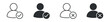 © Anika - User Approval icon set. Account verification concept, person profile with checkmark and cross icons, accepted and rejected user status, vector illustration
