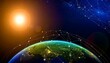 © Hussain - Prompt: Global network of light
