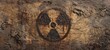 © Studio Nova - The Radiation Symbol Painted on a Weathered Industrial Wall with Rust Texture