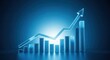 © MdAbulBasar - Ascending growth trend with bar chart and arrow