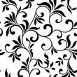 © MdMoklasar - Black floral seamless pattern featuring artistic vine scrolls and foliage elements for interior decor and creative crafts project.