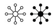 © Hestia - Multichannel marketing icon design concept. Stroke and flat icons set