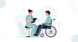 © Antika - Nurse Consults with Patient in Wheelchair, Healthcare and Support Concept
