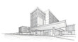 © Dika - Modern Hospital Building Architectural Sketch Design.