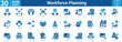 © Jackcuan - Workforce Planning editable icon set vector illustration concept for business with icon of Workforce, Human Resources, Hrm, Employee, Worker, Employment, Employer, Contract, Outsourcing, Gig Economy.