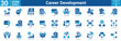 © Jackcuan - Career Development editable icon set vector illustration concept for business with icon of Career Development, Skills, Training, Assessment, Portfolio, Job Description, Job Description, Interview.