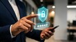 © Barca - Man securing digital account with password on mobile device