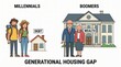 © Luminostock 54 - housing market 2026 concept. Millennials face housing debt while boomers enjoy wealth in generational gap.