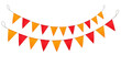 © MDTOUFICKAHAMAD - Colorful triangular bunting flags isolated on transparent background
