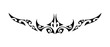 © Marina Storm - Horizontal polynesian maori tribal ornament in traditional tattoo style. Elongated decorative band with ethnic geometric patterns and flowing shapes. Ideal for waist tattoo lower back tattoo belly des