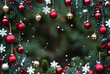 © Anastasiia - Subject: Christmas decorations. Action: Ornaments and greenery frame a dark background. Setting: A festive, wintery scene.