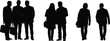 © boishakhisarker - Business people silhouettes collection corporate team walking and standing figures black office workers isolated on white background professional concept