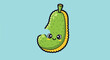 © jambu - A cartoon jackfruit with a bite mark and a smiling face
