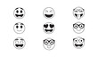 © MDHABIBUR - Set of funny cartoon emoticons with different expressions and glasses.