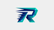 © sakura - Large blue and green letter R.