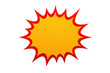 © PNG Kingdom  - Comic yellow burst isolated on transparent background, graphic element for discounts, sales, and special offers