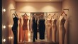 © Funk - Dressing room with soft lighting and various shapewear garments arranged before a mirror.