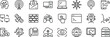 © Deloara - Technology set of web icons in line style.  Editable Stroke. Information technology signs for web and mobile app. IT network system