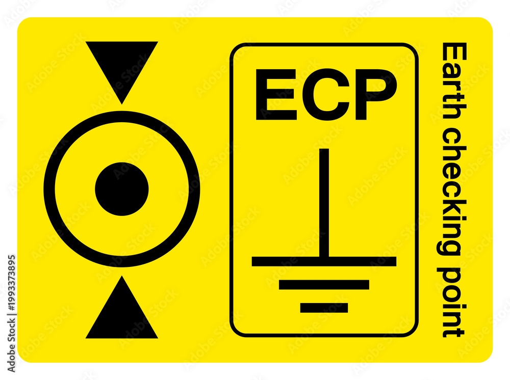 Checking Point Wall CPF Earth Checking Point Symbol Sign, Vector Illustration, Isolated On ...