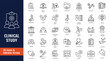© ARIF MIFTAHUL ANWAR - Minimalist Clinical Study icon set. Outline icon with Editable stroke. Vector illustration