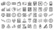© Abdul - Financial services and banking outline icon collection for fintech app, investment platform, accounting software, or wealth management UI design