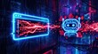 © Anat art - Digital Threat Protection Concept Showing Prompt Injection Attack With Bright Neon Visuals Related to AI and Cybersecurity