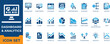 © Mst Rafiya Akter - Dashboard and data analytics icon set. Business statistics, performance, chart, growth trend, data visualization and timeline vector symbols.