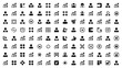 © MD - Set of 100 Black Business Data Analytics Icons Vector