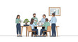 © Deriel - a group of people sitting around a table.