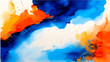 © Zìyóu - Vibrant watercolor artistic background composed of mixed vivid colors painting and expressive abstract concept in fluid artistic composition.