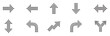 © Jeremy_Show - Dotted arrow icon, Dotted arrow icon set black silhouette pixel style direction navigation symbols. Vector illustration. EPS 10