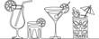 © MofajjolHossen - Continuous one line drawing of exotic cocktail drinks vector illustration. Editable outline. one line Icon drawing