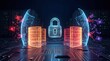 © Graphic Studio - Cybersecurity shield protecting digital data from cyber threats on a network of servers with glowing circuit boards and abstract barriers, representing online security and privacy