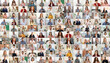 © New Africa - Group video chat. Many people during online meeting, web camera view