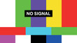 © SpainArts - no signal screen color bars error message television broadcast interruption glitch test pattern retro tv background system failure alert display problem connection lost