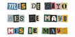 © velikiyzayats - Mes de mayo en estilo de recortes de revista para collage creativo y diseño retro