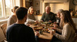 © Barirotul - Happy multigenerational family enjoying a cozy and heartfelt meal together at home, sharing conversations and strengthening their cherished bonds