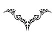 © Marina Storm - polynesian maori tribal ornament in traditional tattoo style. Elongated decorative band with ethnic geometric patterns and flowing shapes. Ideal for waist tattoo lower back tattoo belly design or brac