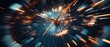 © Opaopi - Dynamic clock hands with streaks of light abstract time and motion concept