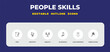 © IconArt - outline people skills icons set - poet, creativity, equality. editable vector for web and mobile ui