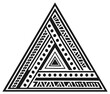 © Kateryna Hurzenkova - Abstract geometric triangle design black and white pattern