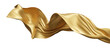 © ArtBackground - Luxury gold fabric flowing on transparent background with copy space 3D render