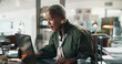 © peopleimages.com - Surprise, laptop and black woman in office, creative project and email for magazine subscription. African person, employee and journalist in workplace, facial expression and shocked for online review